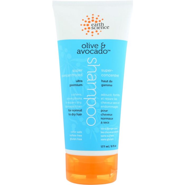EARTH SCIENCE: Olive and Avocado Shampoo, 6 oz