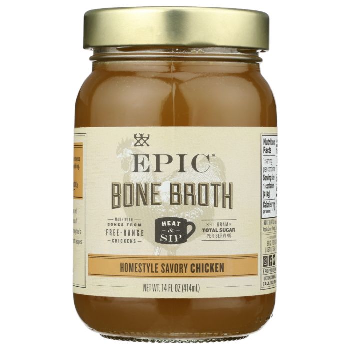 EPIC: Homestyle Savory Chicken Bone Broth, 14 oz