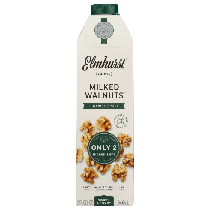 ELMHURST: Unsweetened Walnut Milk, 32 fo