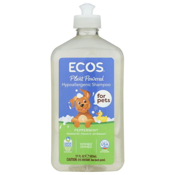 ECOS: Hypoallergenic Pet Shampoo Peppermint, 17 fo