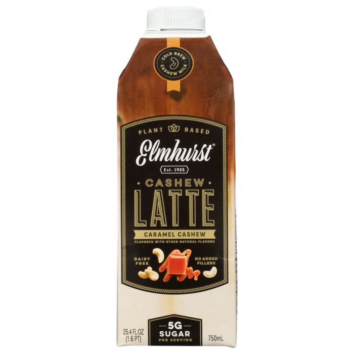 ELMHURST: Caramel Cashew Latte, 25.4 fo
