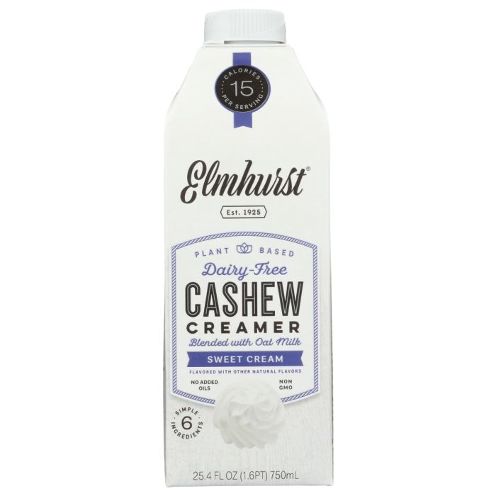 ELMHURST: Sweet Cream Cashew Creamer, 25.4 fo