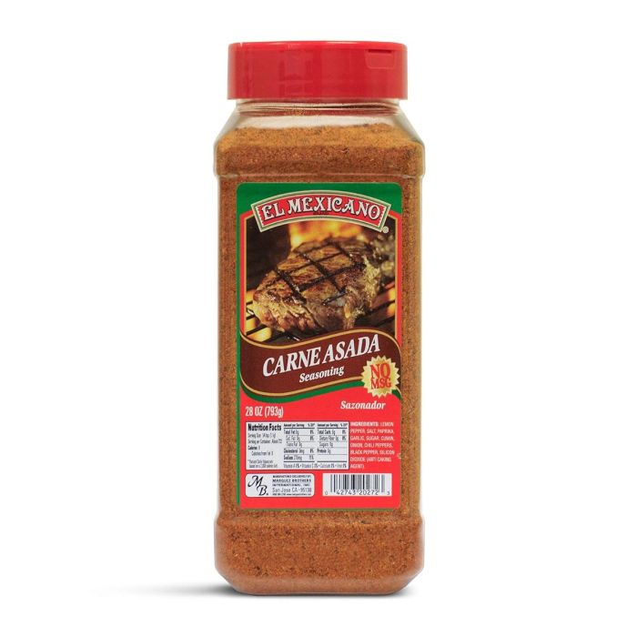EL MEXICANO: Carne Asada Seasoning, 28 oz
