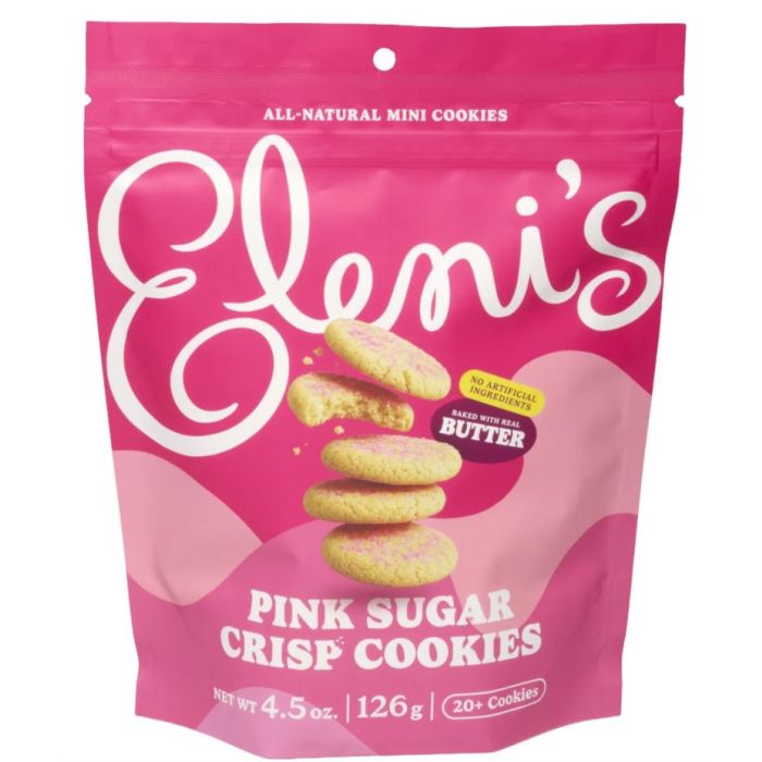 ELENIS COOKIES: Pink Sugar Mini Crisp Cookies, 4.5 oz