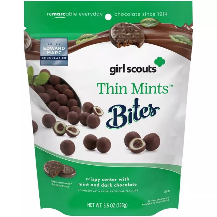 EDWARD MARC CHOCOLATIER: Girl Scouts Thin Mints Bites, 5.5 oz