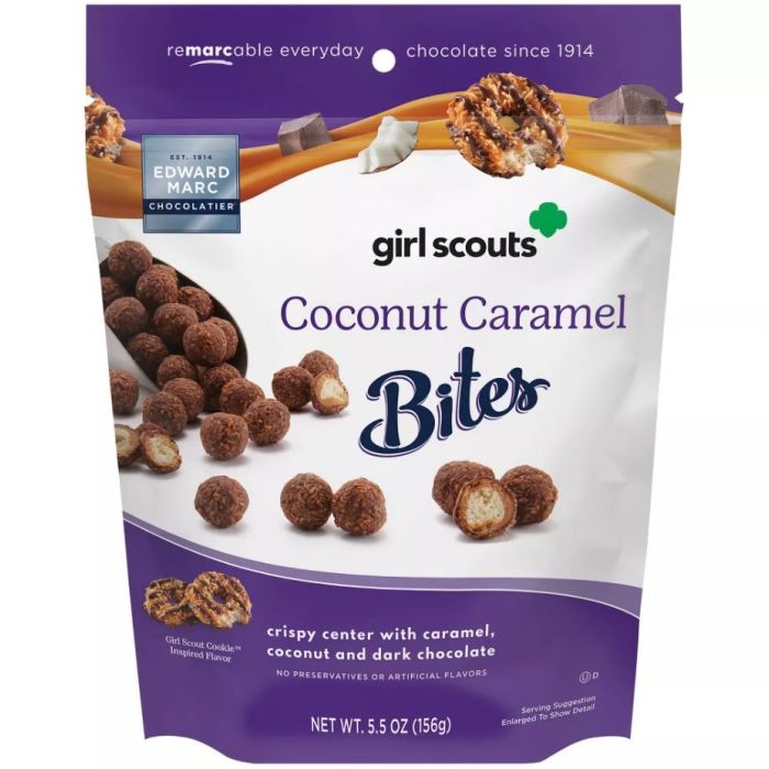 EDWARD MARC CHOCOLATIER: Girl Scouts Coconut Caramel Bites, 5.5 oz