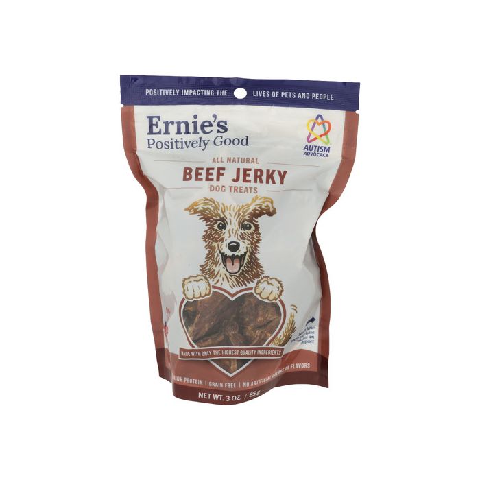 ERNIE ELS: Beef Jerky Dog Treats, 3 oz