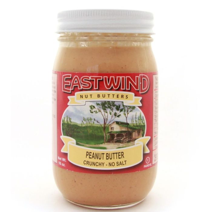 EAST WIND: Peanut Butter Crunchy No Salt, 16 oz