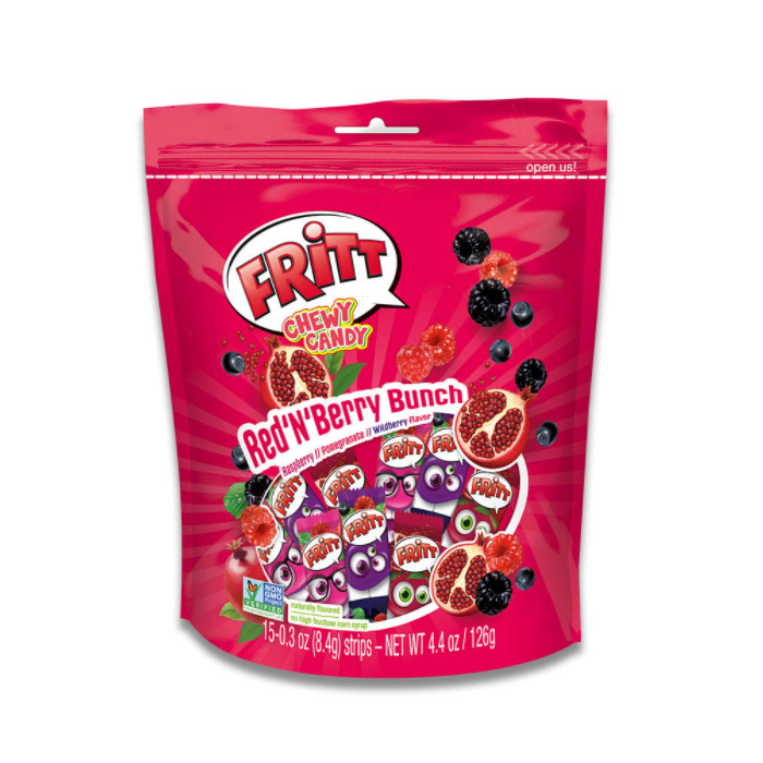 FRITT: Red N Berry Bunch Chewy Candy, 4.4 oz