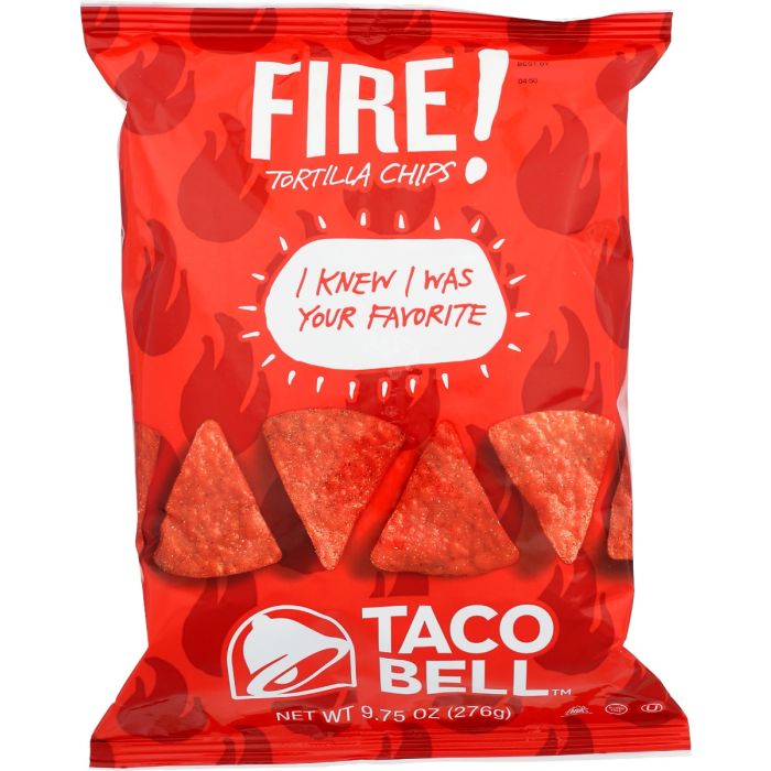 TACO BELL: Fire Tortilla Chips, 9.75 oz
