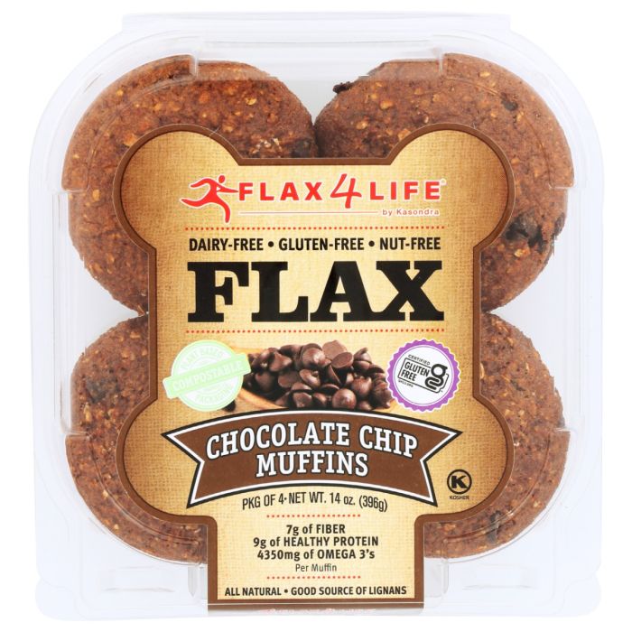 FLAX4LIFE: Chocolate Chip Muffins, 14 oz