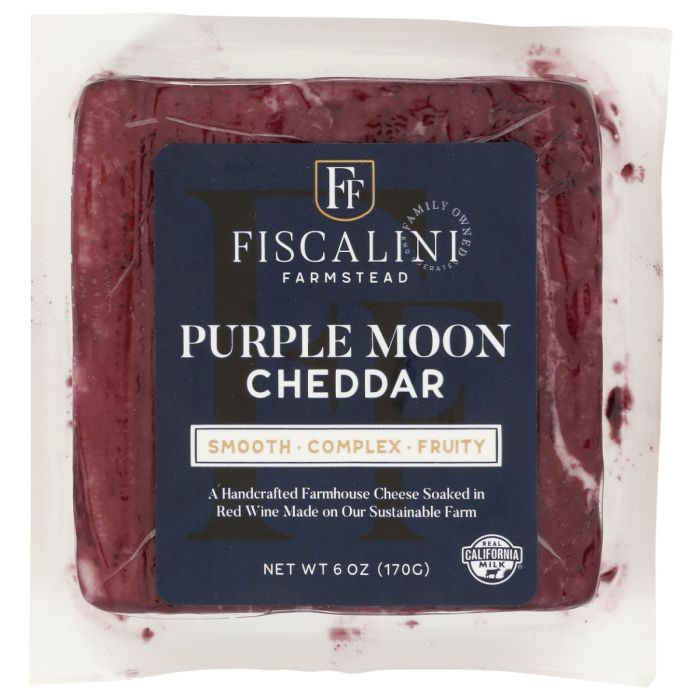 FISCALINI: Purple Moon Wine Soaked Cheddar Cheese, 6 oz