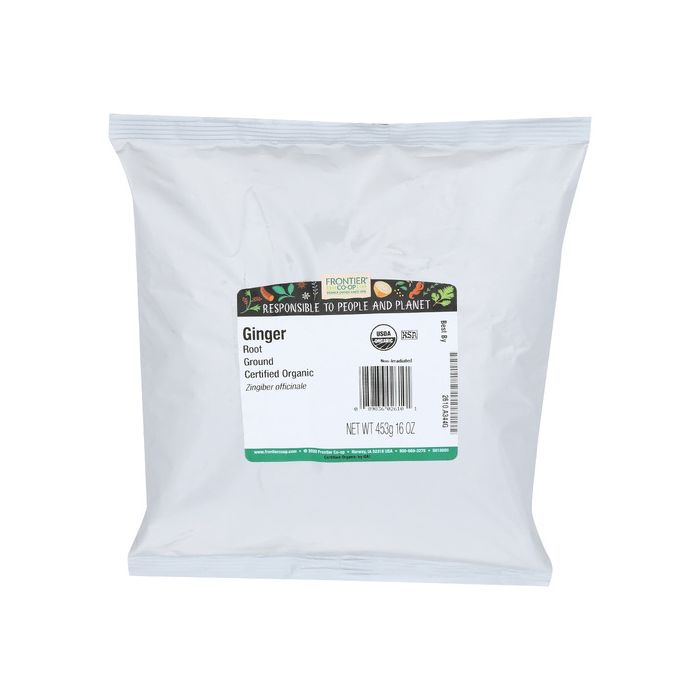 FRONTIER: Organic Ground Ginger Root, 16 oz