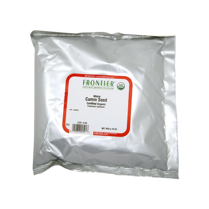 FRONTIER HERB: Organic Whole Cumin Seed, 16 oz