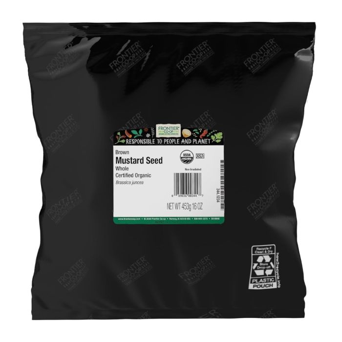 FRONTIER HERB: Brown Mustard Seed Whole Organic, 16 oz