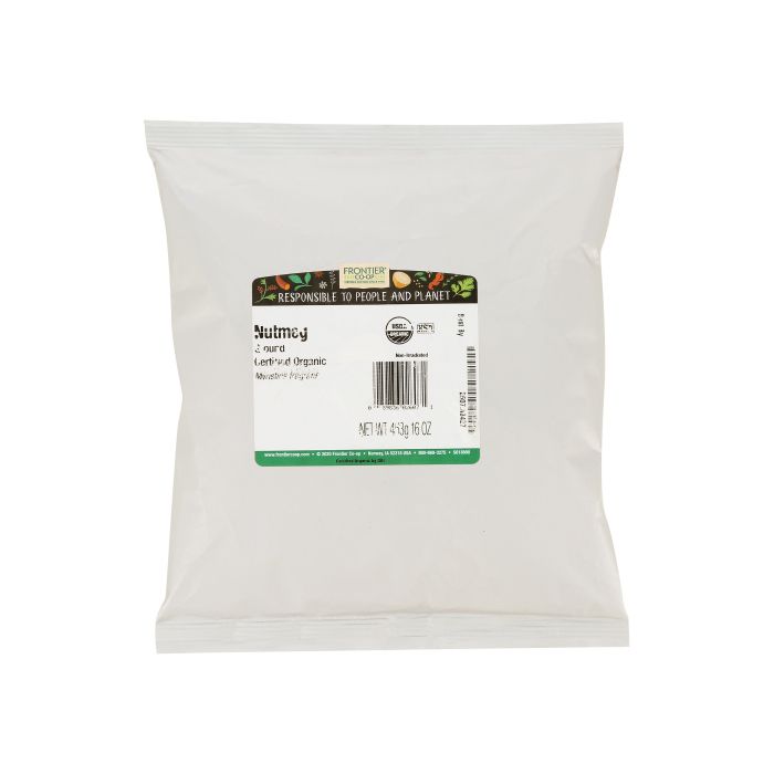 FRONTIER HERB: Organic Nutmeg Ground, 16 oz