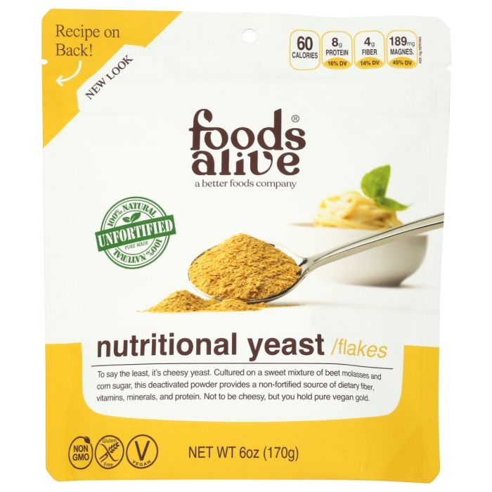 FOODS ALIVE: Nutritional Yeast Flakes, 6 oz
