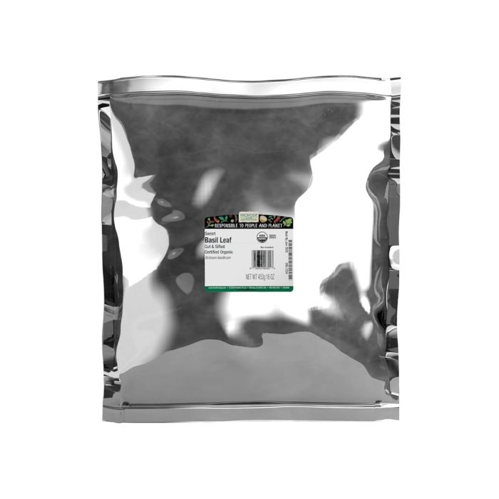 FRONTIER HERB: Organic Sweet Leaf Basil Cut and Sifted, 16 oz