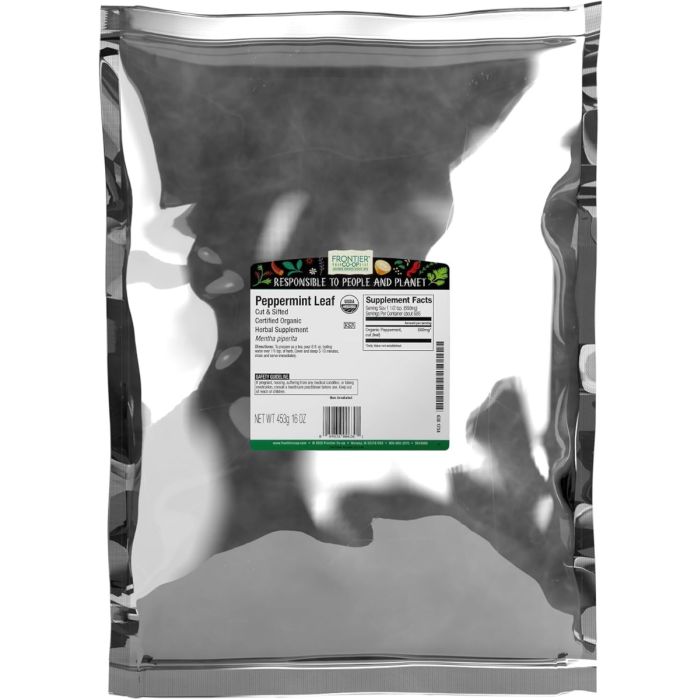 FRONTIER COOP: Organic Peppermint Leaf Cut and Sifted, 16 oz