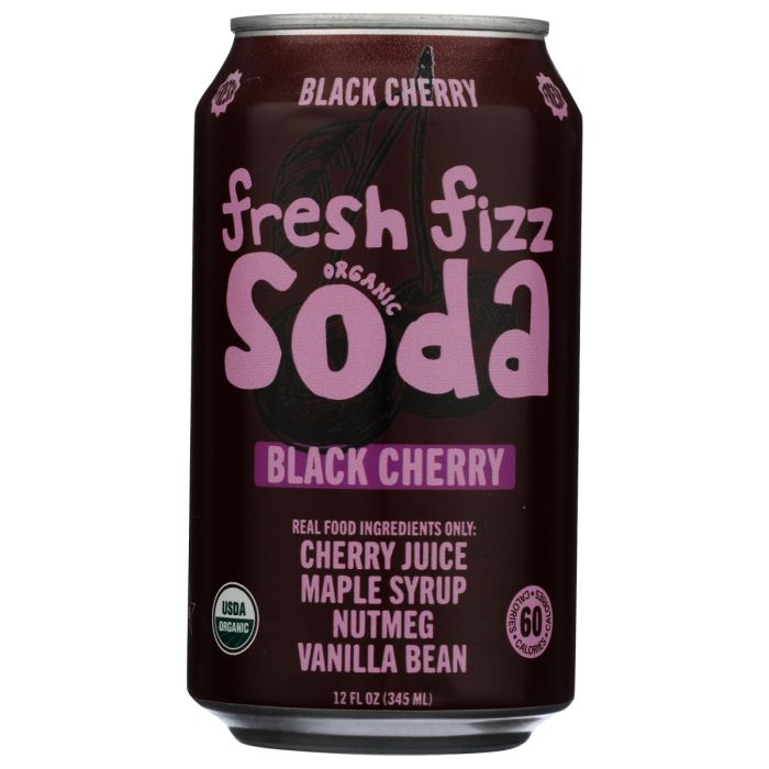 FRESH FIZZ: Black Cherry Soda, 12 fo