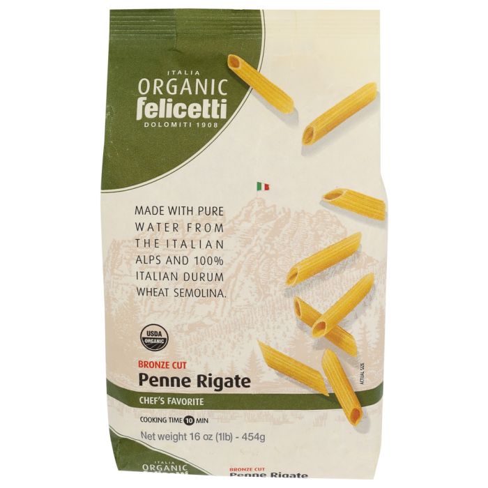 FELICETTI: Organic Penne Rigate, 16.01 oz