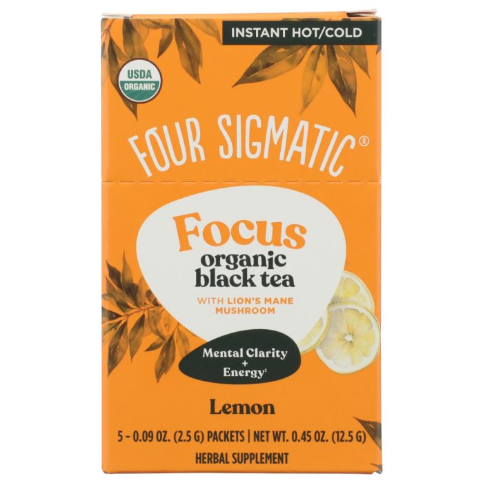 FOUR SIGMATIC: Focus Organic Black Tea 5 Count, 0.45 oz