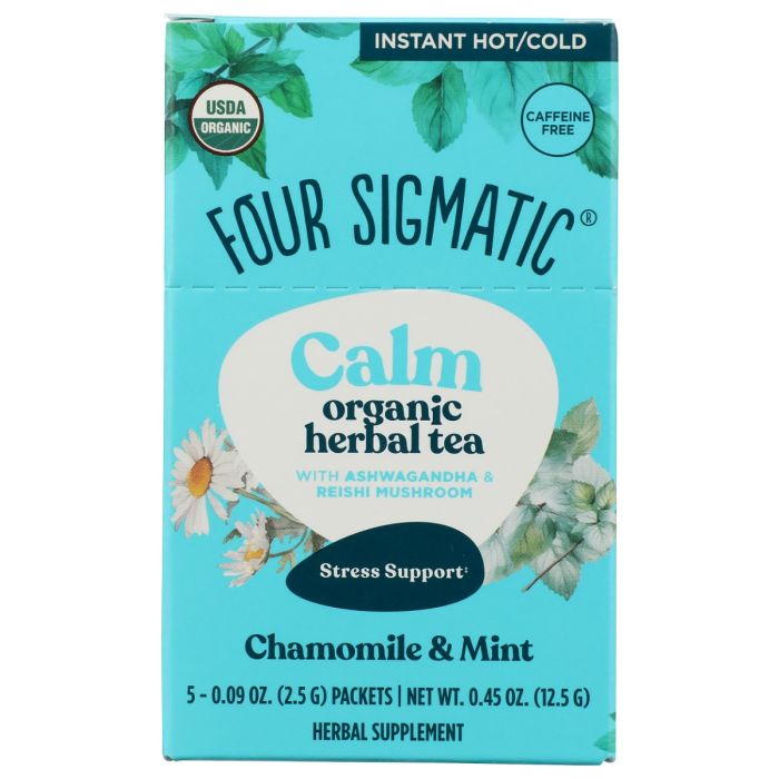FOUR SIGMATIC: Calm Organic Herbal Tea 5 Count, 0.45 oz