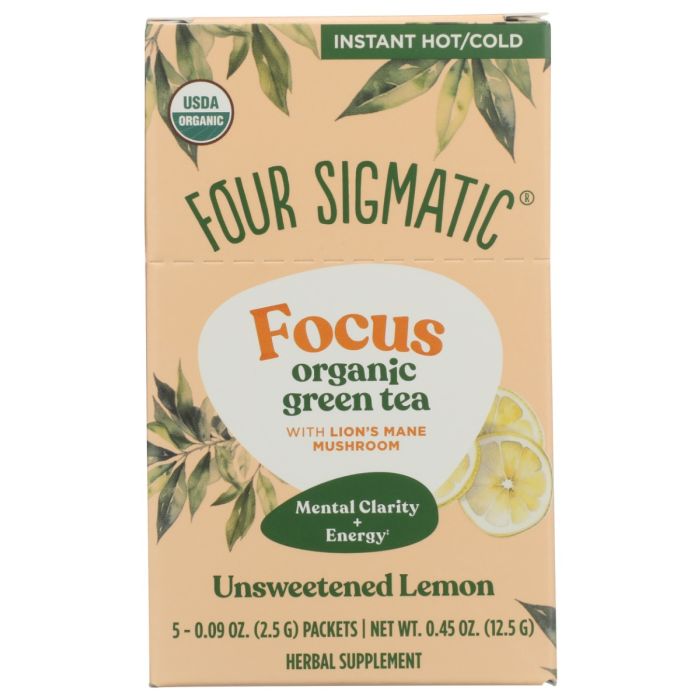 FOUR SIGMATIC: Focus Organic Green Tea 5 Count, 0.45 oz