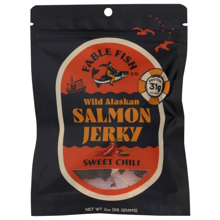 FABLE FISH CO: Sweet Chili Wild Alaskan Sockeye Jerky, 2 oz