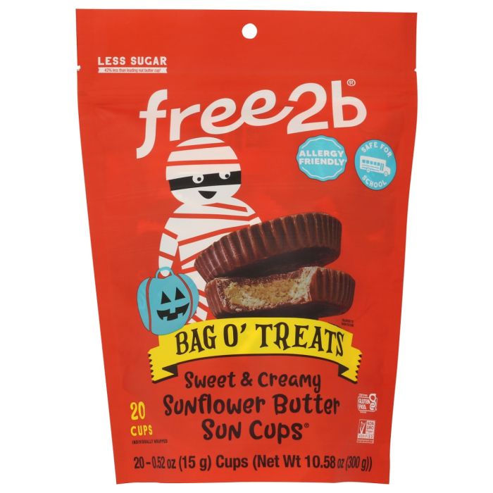 FREE2B FOODS: Bag o Treats Sunflower Butter Sun Cups, 10.58 oz