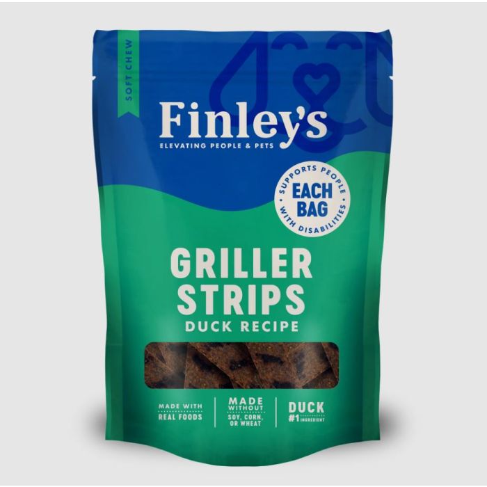 FINLEYS: Duck Recipe Griller Strips Treats, 6 oz