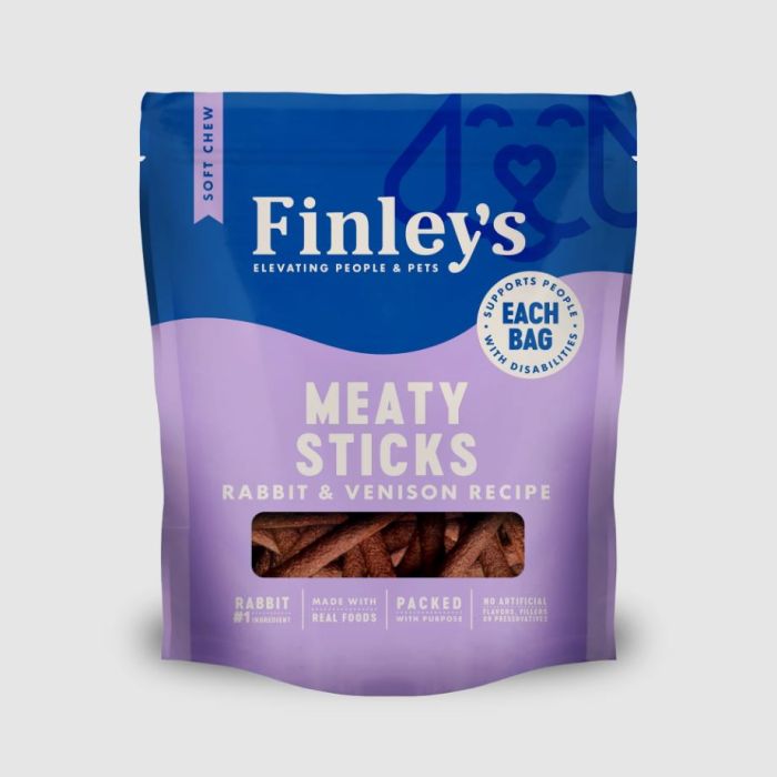 FINLEYS: Rabbit and Venison Meaty Sticks Recipe, 5 oz