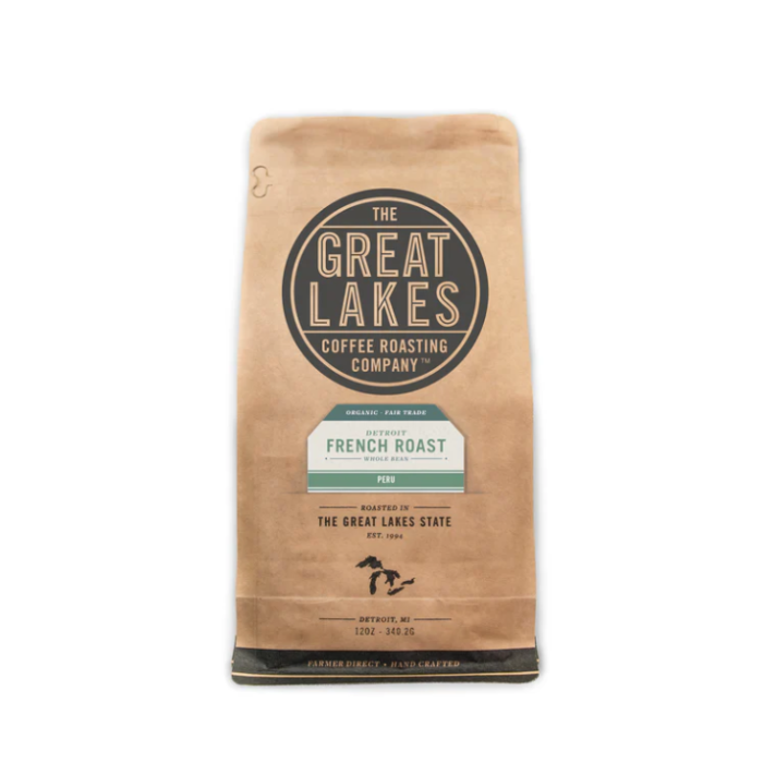 THE GREAT LAKES COFFEE ROASTING CO: Detroit French Roast Whole Bean Coffee, 12 oz