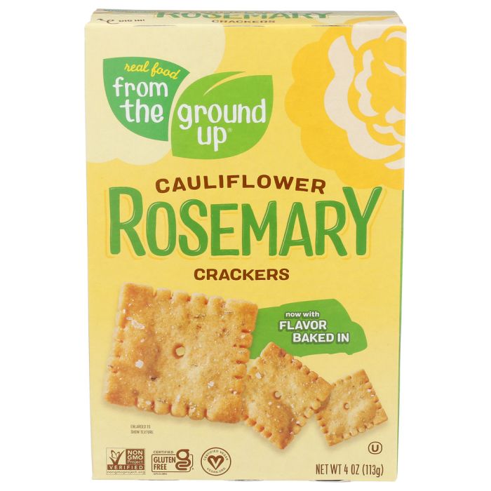 FROM THE GROUND UP: Cauliflower Rosemary Crackers, 4 oz