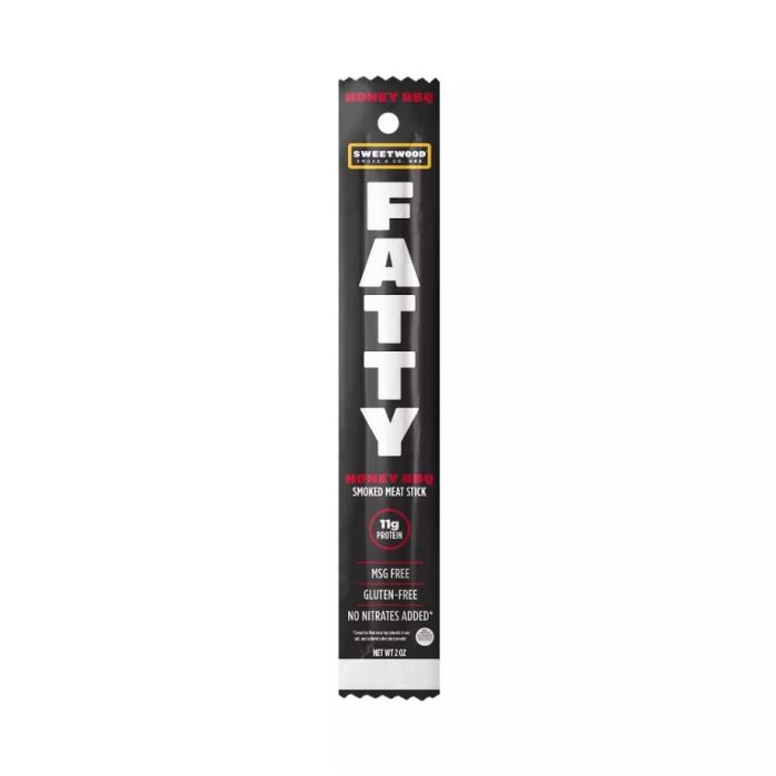 FATTY: Honey Bbq Smoked Meat Stick, 2 oz