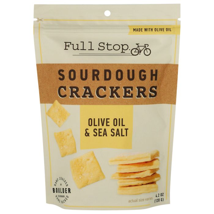 FULL STOP: Olive Oil and Sea Salt Sourdough Crackers, 4.2 oz