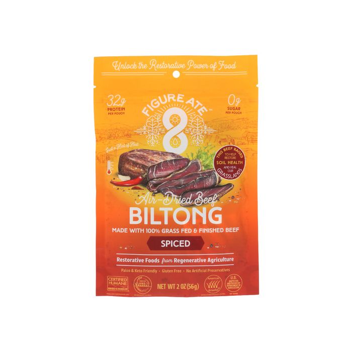 FIGURE ATE: Spiced Grass Fed and Finished Beef Biltong, 2 oz