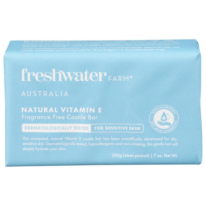 FRESHWATER FARM AUSTRALIA: Unscented Vitamin E Body Bar, 7 oz
