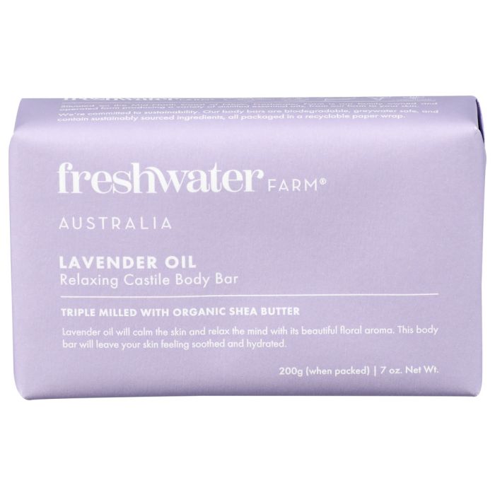 FRESHWATER FARM AUSTRALIA: Lavender Oil Body Bar, 7 oz