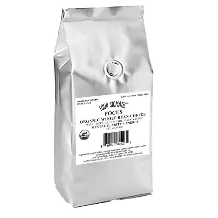 FOUR SIGMATIC: Focus Organic Whole Bean Coffee, 5 lb