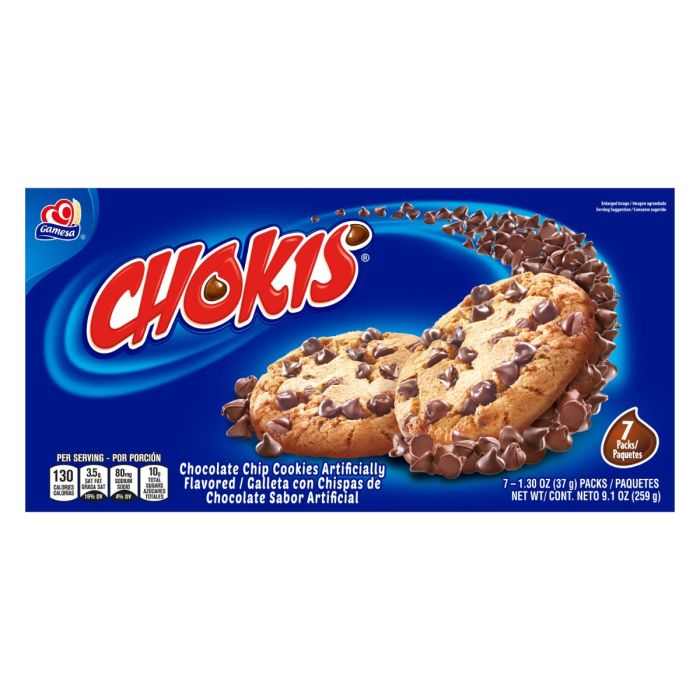GAMESA: Chokis Chocolate Chip Cookies, 9.1 oz