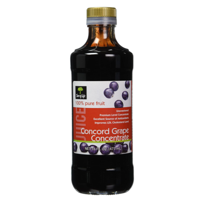 TREE OF LIFE: Juice Concentrate Unsweetened Grape, 16 fo