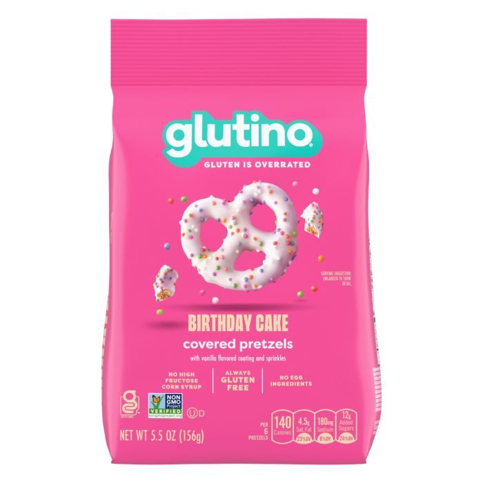 GLUTINO: Birthday Cake Pretzel Twists, 5.5 oz