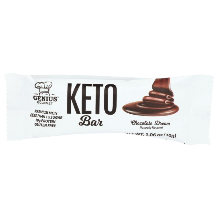 GENIUS GOURMET KETO BARS: Chocolate Dream Bar, 1.09 oz