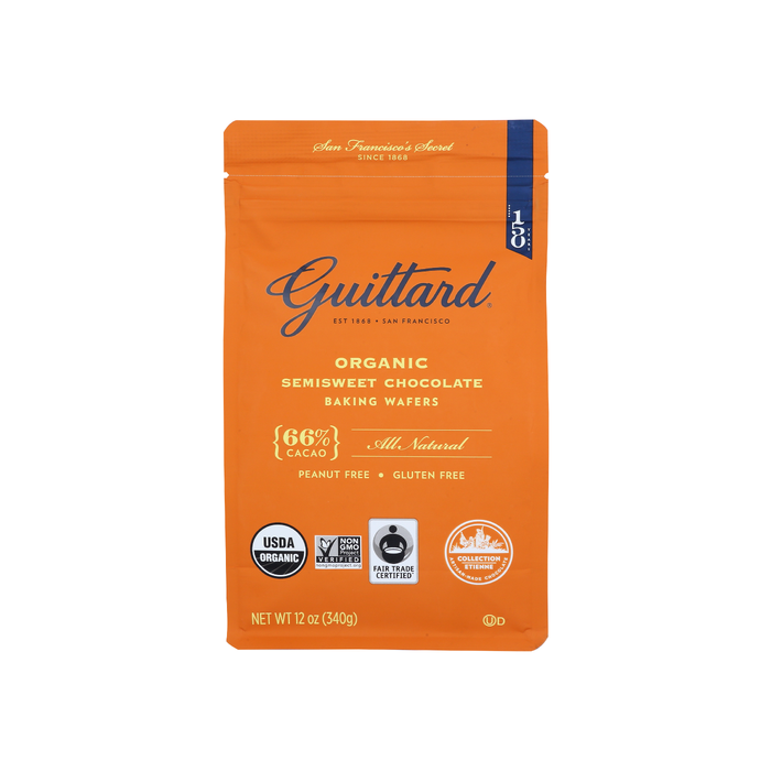 GUITTARD: Organic 66% Milk Chocolate Baking Wafers, 12 oz