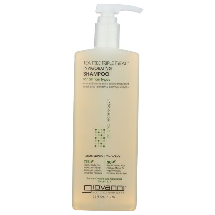GIOVANNI COSMETICS: Tea Tree Triple Treat Invigorating Shampoo, 24 oz