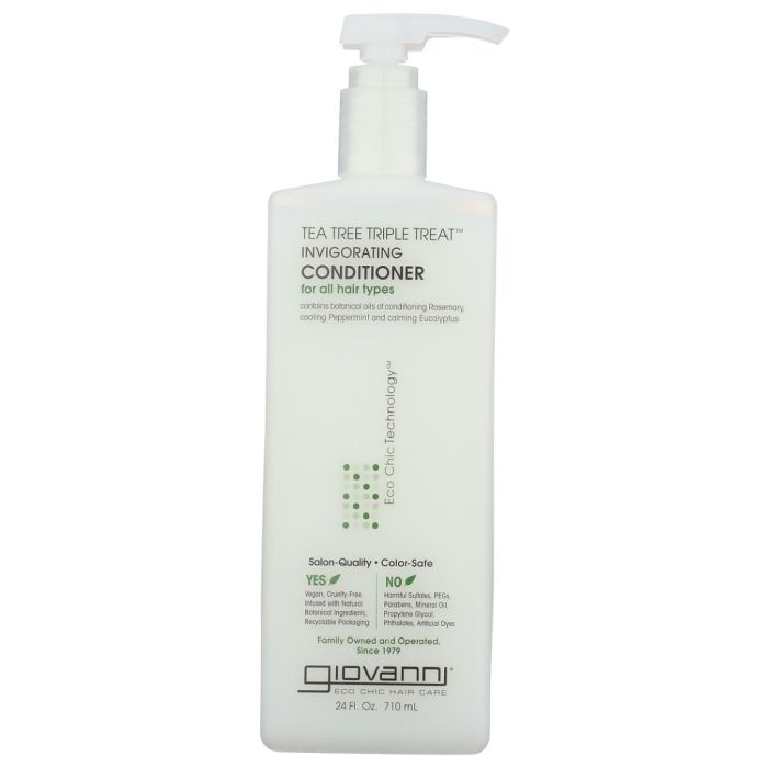 GIOVANNI COSMETICS: Tea Tree Triple Treat Invigorating Conditioner, 24 oz