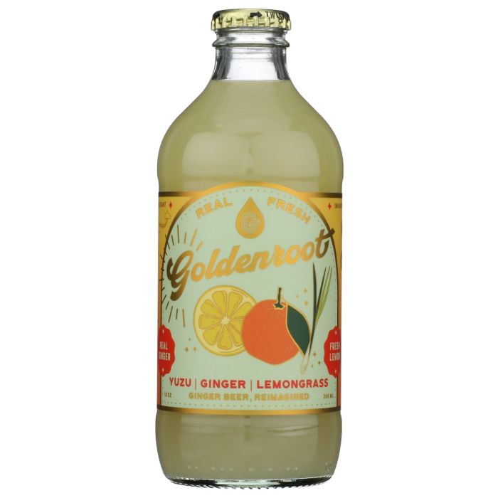 GOLDENROOT: Yuzu Lemongrass Gingerbeer, 12 fo