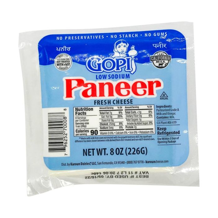 GOPI: Paneer Cheese, 8 oz