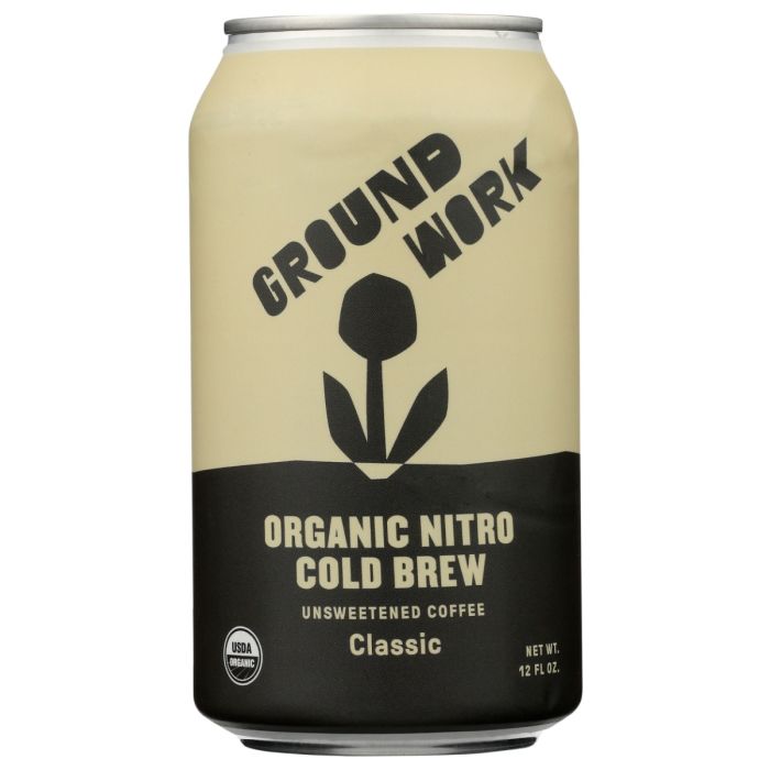 GROUNDWORK COFFEE: Organic Classic Nitro Cold Brew Coffee, 12 oz